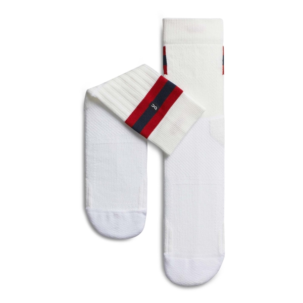 On Tennis Sock White/Red | Ponožky | SWIXstore
