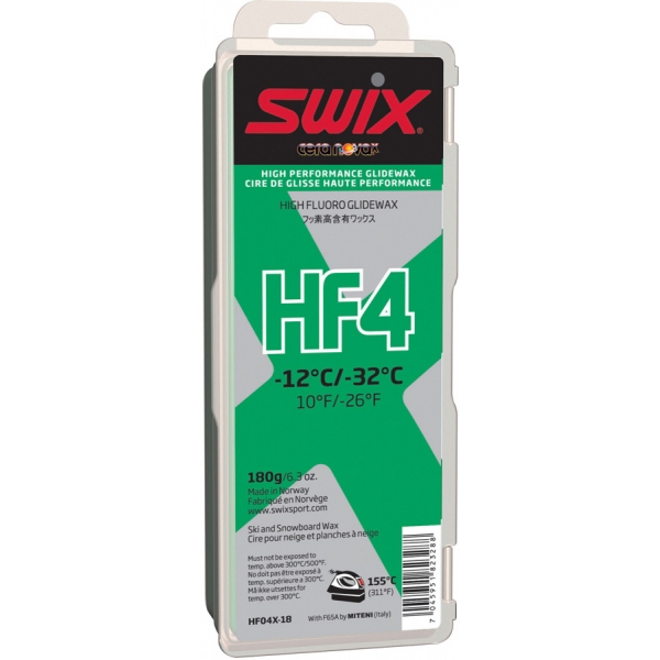 Swix Sklzný vosk HF4X - vysokofluórové vosky na bežky