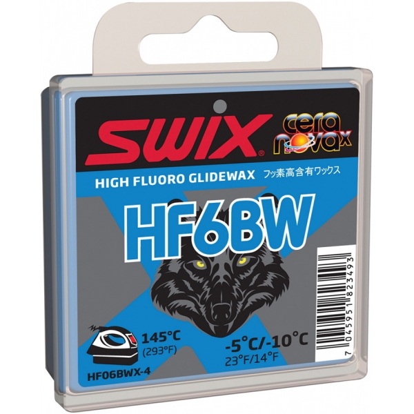 Swix Sklzný vosk HF6BWX - vysokofluórové vosky na bežky