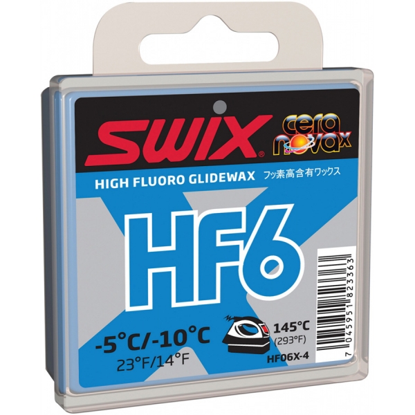 Swix Sklzný vosk HF6X - vysokofluórové vosky na bežky