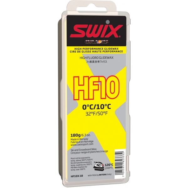 Swix Sklzný vosk HF10X - vysokofluórové vosky na bežky