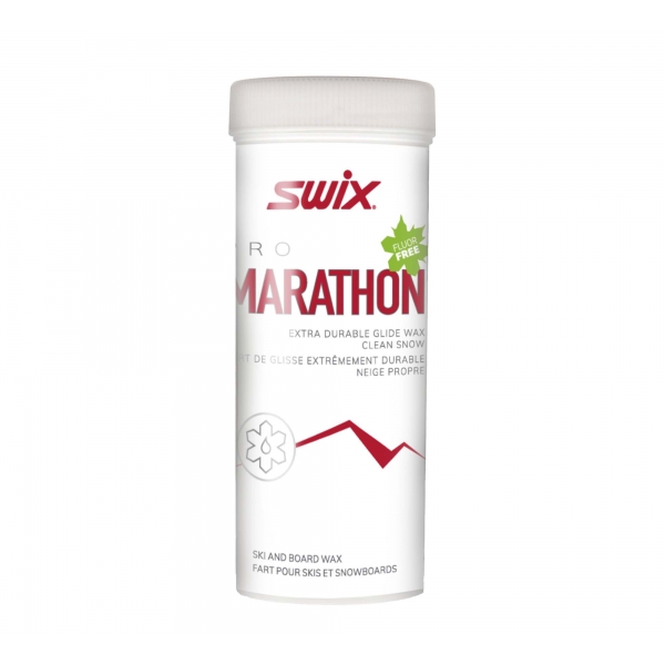 Swix Sklzný vosk Marathon - fluorkarbónový prášok a urýchlovač