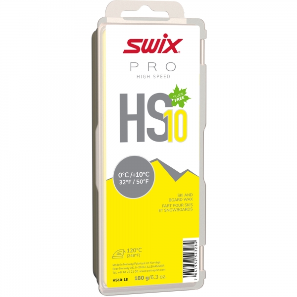 Swix Sklzný vosk High Speed HS10-900g - nízkofluórový vosk na lyže