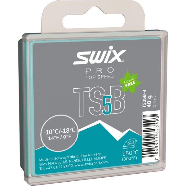 Swix Sklzný vosk Top Speed TS05B - vysokofluórové vosky na bežky