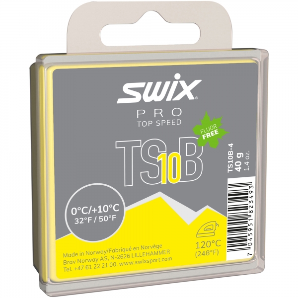 Swix Sklzný vosk Top Speed TS10B - vysokofluórové vosky na bežky