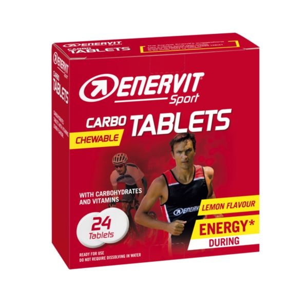 ENERVIT ENERVIT Carbo Tablets - 24 energetických tabliet - citron | Stimulanty a energizéry | SWIXstore